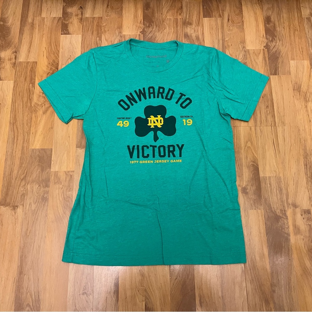Retro Notre Dame Green Jersey Game Tee Men’s Medium Homefield Fighting Irish